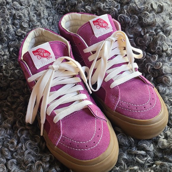 NWOT Retro Purple Suede Sk8-Mid - Picture 2 of 9